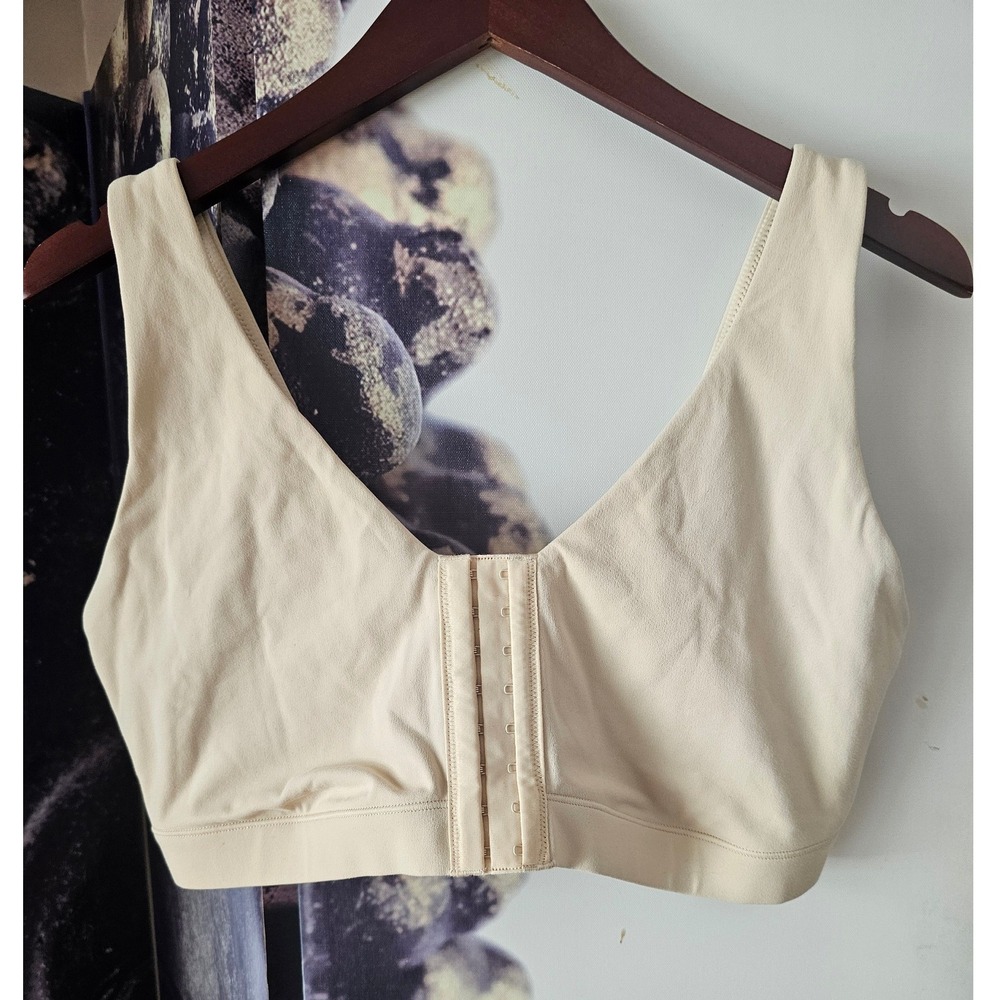 Delimira Womens‎ Front Closure Wireless Bra Tan Milkshake SM2374 XXL Plus NEW